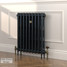 CI-RK760-BLK-LG-LS03 - Rook Black 2 Column Victorian Cast Iron Radiator H760mm x W839mm CI-RK760-BLK-LG-LS03 - Rook Black 2 Column Victorian Cast Iron Radiator H760mm x W839mm